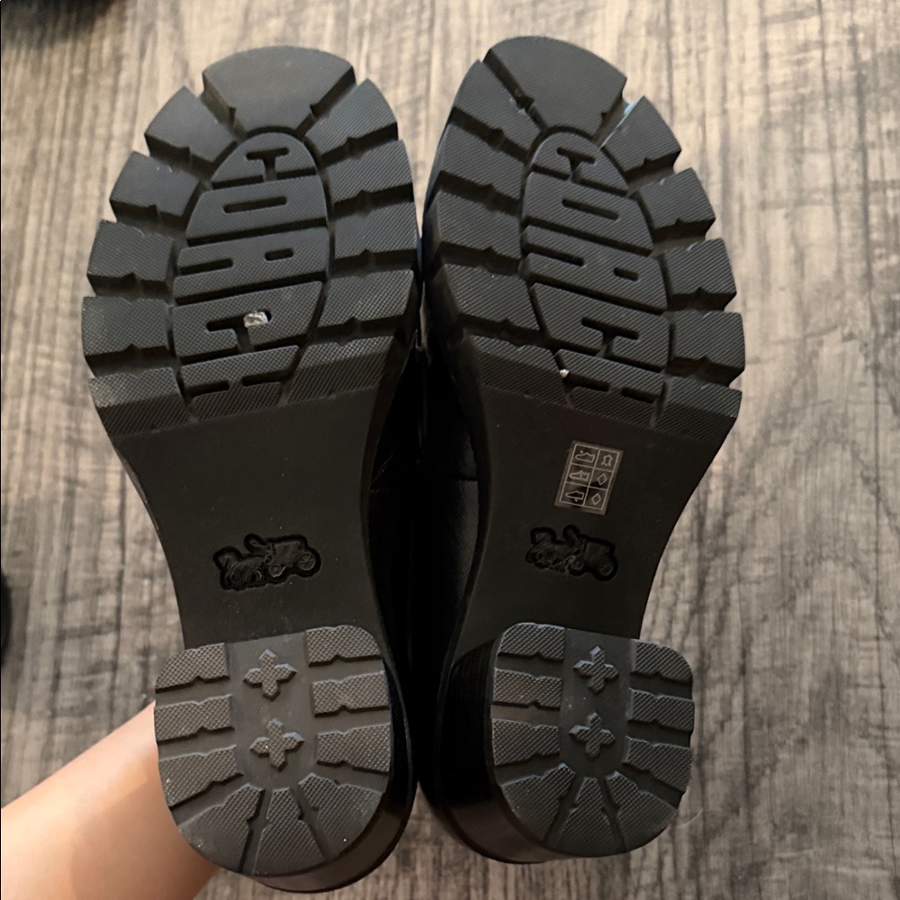 Coach Women's Black Chunky Loafers - Picture 5 of 5